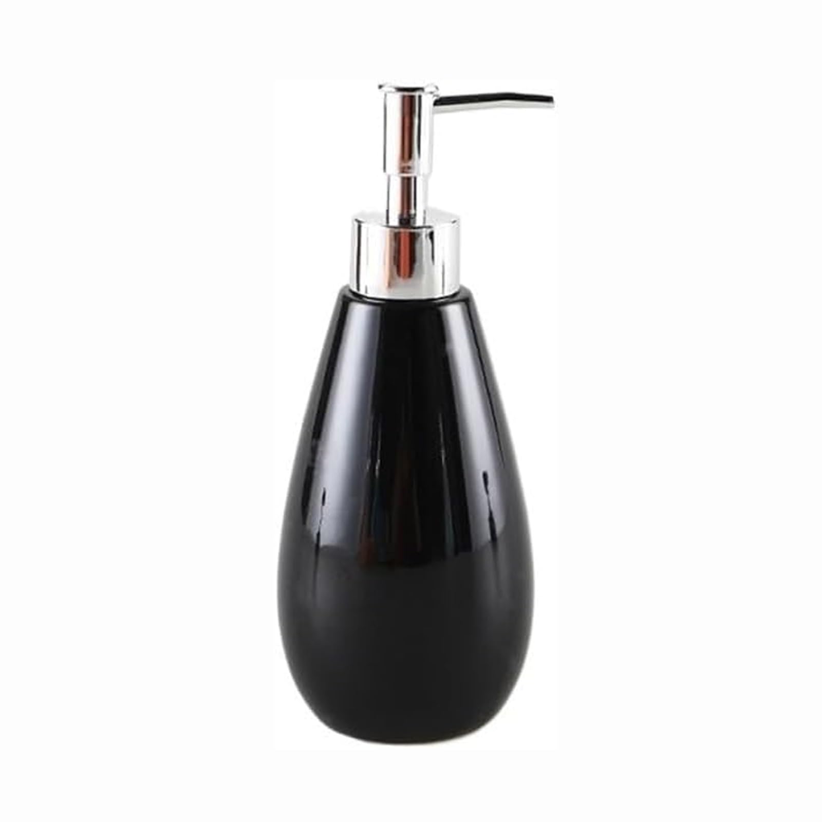 Kxaoxgrc Nero Glass Soap Lotion Dispenser Set, Refillable Ceramic Liquid Or Lotion Dispenser Multicolor For Bathroom Kitchen Commercial(Nero)
