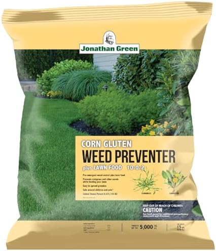 Jonathan Green 11591 Corn Gluten Lawn Fertilizer, 10-0-2 Formula, 5,000-Sq. Ft. Coverage - Quantity 1