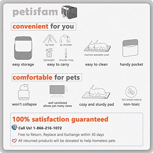 Soft Pet Travel Carrier Bag for Large and Medium Cats, 2 Kitties, Small Dogs up to 25 lbs. Easy to Get Cat in, Great for… - Image 6