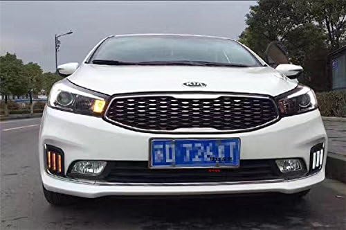 Miniatura 7 de Auto-Tech Luz diurna, lámpara antiniebla Retrofit Car LED DRL Kit de luz diurna reemplazo para 2016-2017 Kia K3 Cerato