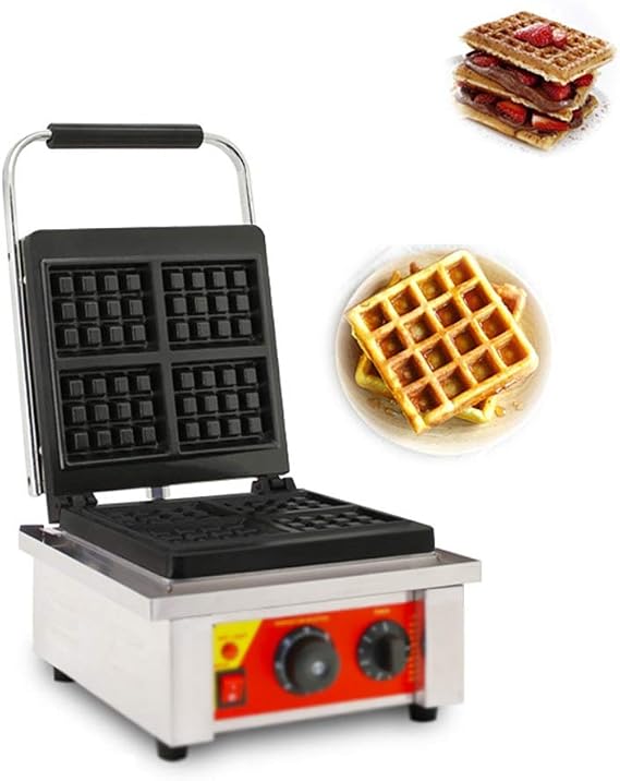 ZCYX Waffle Machine Cast Iron Square Waffle Grid Plaid Waffle Machine Waffle Maker Electric Pancake Pancake Machine Snack Equipment Waffle Maker - waffle 3335
