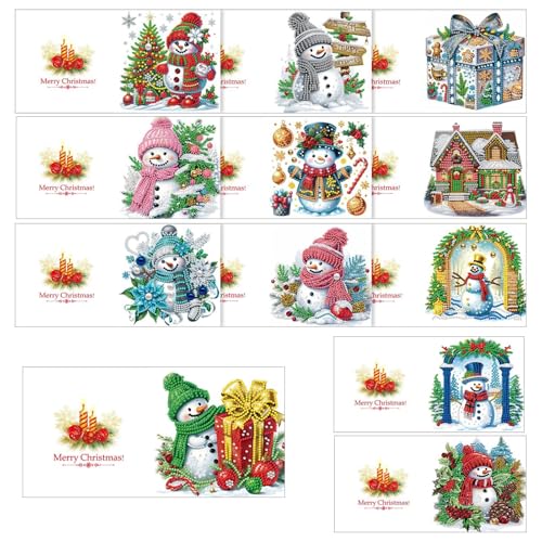 Coffret cadeau strass Noël pour offrir des cartes de vœux artisanales et faites main