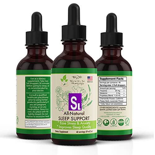 image for E2H EARTH TO HUMANS Natural Sleep Aid for Adults - Liquid Melatonin - 