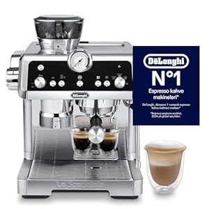 De'Longhi La Specialista Opera EC9555.M, Espresso Coffee Machine with Integrated Coffee Grinder, Cold Brew Function, Milk Frothing Wand, Includes Welcome Set Accessories, 1550W, Metal