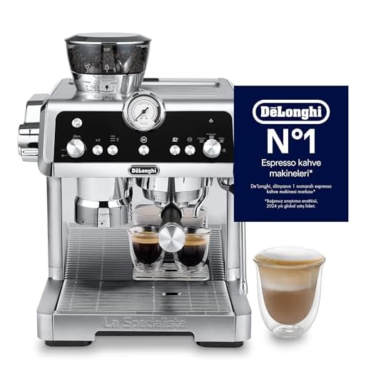 De'Longhi La Specialista Opera EC9555.M, Espresso Coffee Machine with Integrated Coffee Grinder, Cold Brew Function, Milk Frothing Wand, Includes Welcome Set Accessories, 1550W, Metal