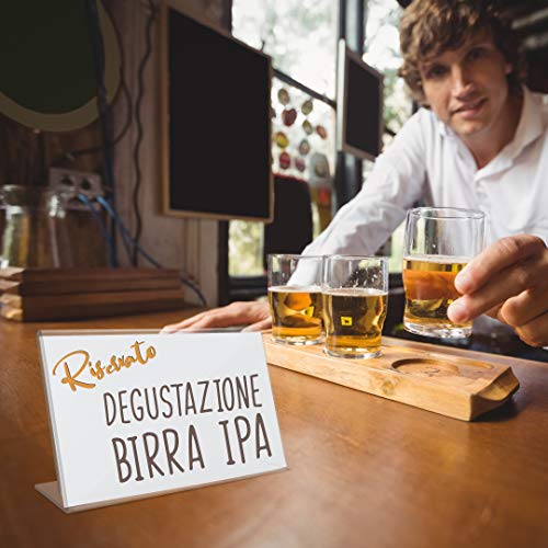 Evite caídas con el porta precios de mesa Danieli Store, expositor metacrilato A6 horizontal 2