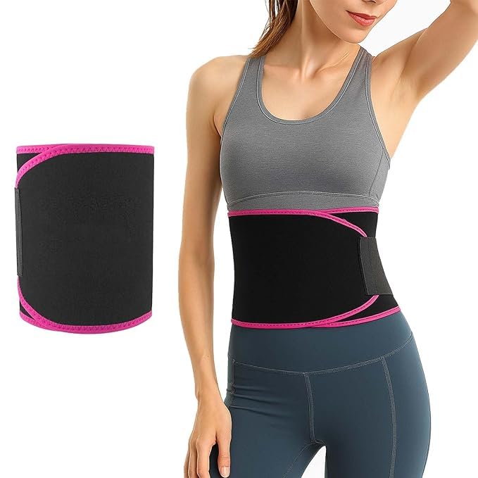 ALN® Sweat Slim belt Weight Loss for Women and Men Belly fat Sweat Belt Neoprene Fat Burning Sauna Waist Trainer Healthy Sweat, Hot Slimming Belt Lower Back Support and Relief in back pain (Free Size)