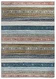 140 x 200 cm Theko Sona-Lux Moderner Designer Gabbeh Teppich Höhe 12mm bunt