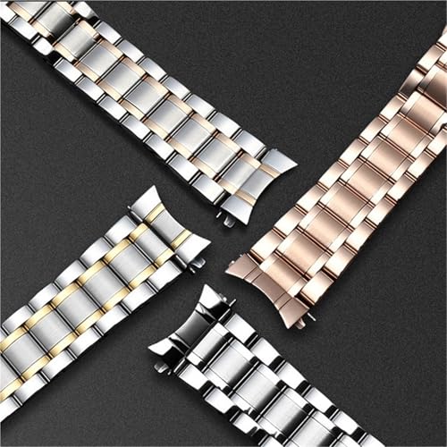 Bracelet de montre à dégagement rapide et extrémité incurvée en métal robuste