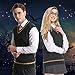 Laahoem Unisex Cosplay Costumes Sweater Vest Mens Womens Fall and Winter Waistcoat (10, Red)