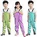 Kinder Regenhose Jumpsuit Wind und wasserdicht Hose,Unisex Atmungsaktiv Buddelhose Matschhose,Sommer Outdoor Ungefüttert Regenbundhose Überziehhose mit Hosenträgern für Mädchen Jungen 92-140