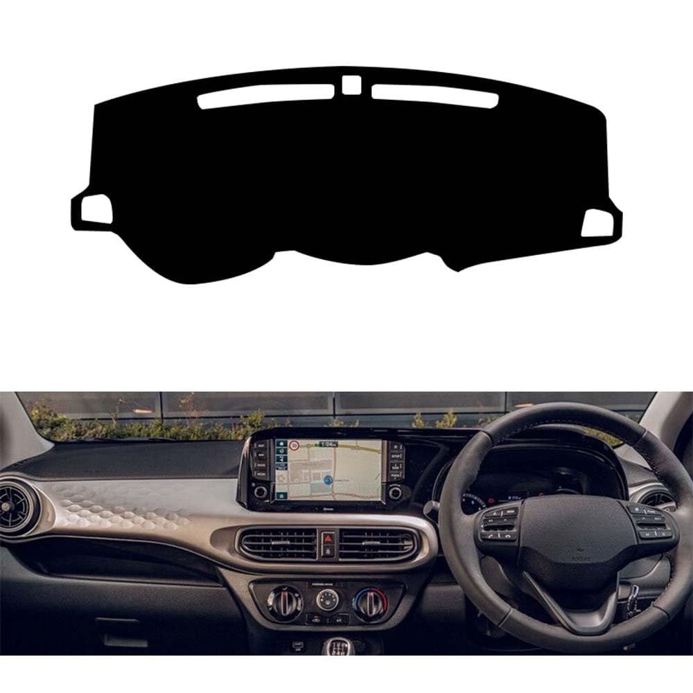 WSXCDE Car Dashboard Cover Mat, for Hyundai I10 Sun Protection Dash Cover Car Non-Slip Dashboard Cover Mat Anti-UV Anti-Scratch Dash Mat,RHD