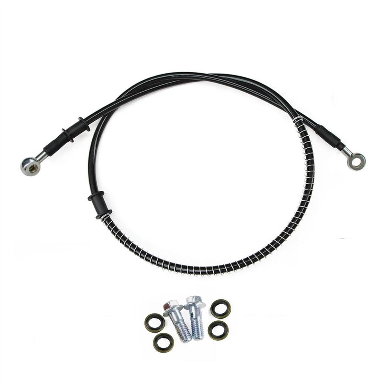 Ksxzw One Color Motorbike Part M10 0 Degree 28 Universal Motorcycle Braided Line Steel Brake Hose Cable Hydraulic Pipe 400Mm-2300Mm(1400Mm)
