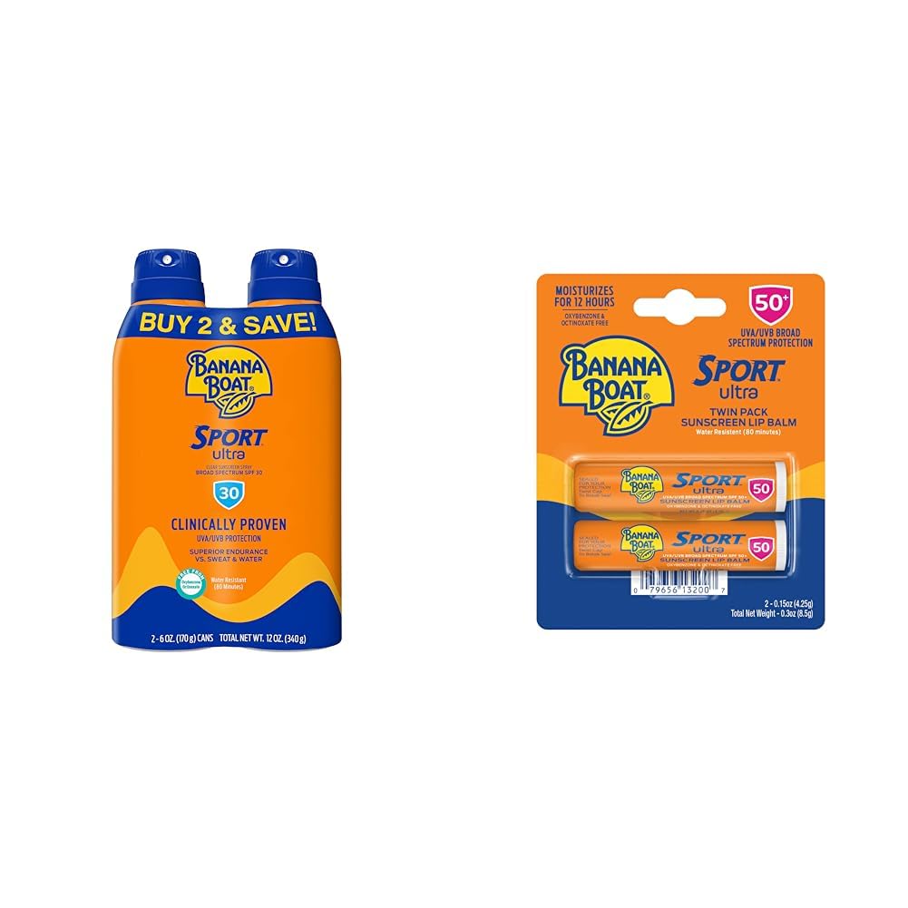 Banana Boat Sport Ultra SPF 30 Sunscreen Spray SPF 30 Spray On Sunscreen Water Resistant Sunscreen Sport Ultra