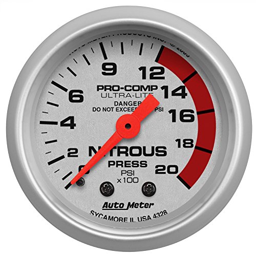 Auto Meter 4328 Ultra-Lite Mechanical Nitrous Pressure Gauge #TOP13