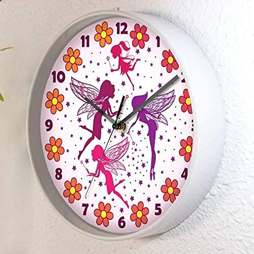 25cmx25cm Magic Fairies Children Wall Clock 2 Yrs Warranty Modern Home Decoration Bedroom Decor Stylish Living Room Design Office Accessories Clocks Gift Ideas