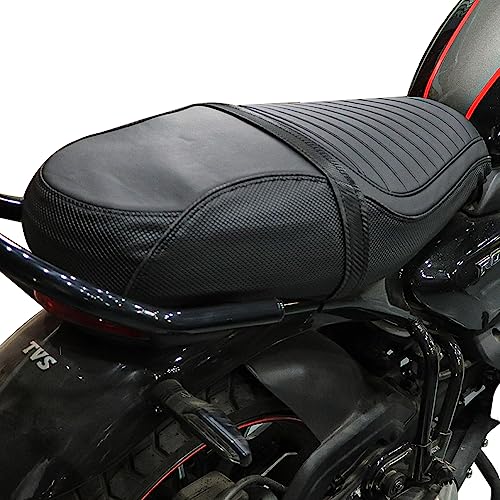 Image of TVS Seat Cover for Sweat Free Comfortable Riding| Nylon Thread Stitching for Strength| Bike Riding Accessories|Heat & UV Ray Protection|Enhanced Tear Resistance