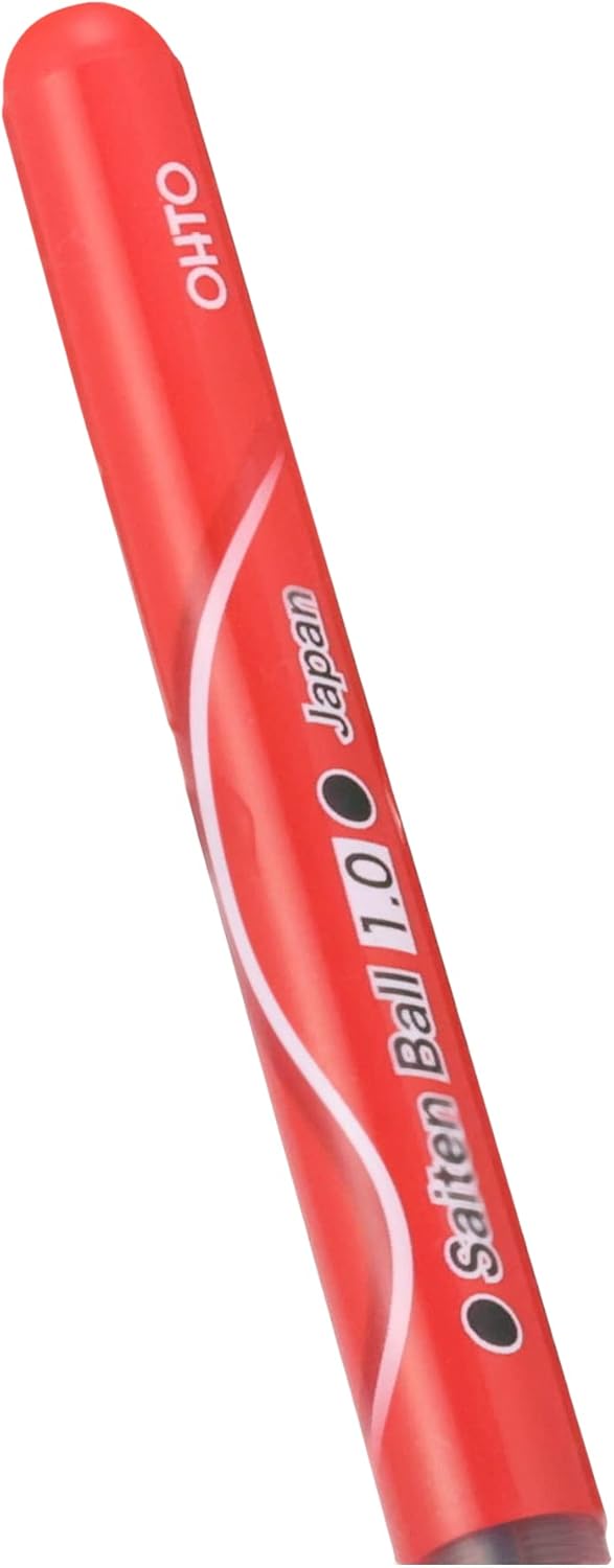 Auto CFR-150S-L1P/10P Ballpoint Pen, Scoring Ball 1.0, Cerise 10P, Red