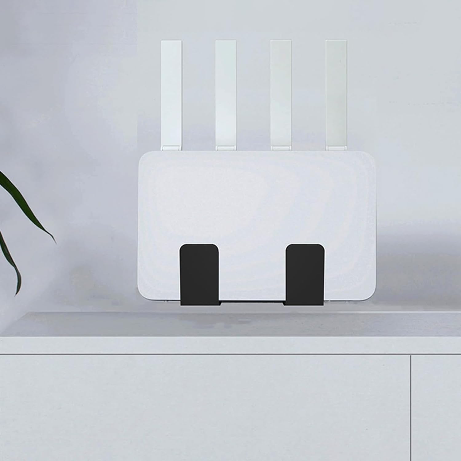 Metal Wall Mount Storage Rack for Laptops and Tablets, 2 Layer Metal Wall Shelf Holds Devices Up to 4cm Thick