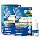 Mommy's Bliss Organic Baby Vitamin D Drops | Infant Vitamin D3 Drops Promote Healthy Growth and Bone Development | Newborn+ | 0.11 Fl Oz (100 Servings) | Pack of 2