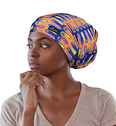 Image of Satin Lined Sleep Slouchy Cap Curly Girl Slap Headwear Gifts For Frizzy Hair Women