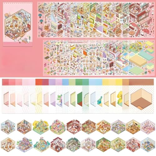 Kaensc 20 Sätze 3D Haus Aufkleber