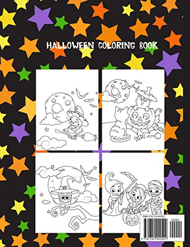 Halloween Coloring Book: Coloring Toy Gifts for Toddlers, Kids ,Children or Adult Relaxtion | Cute Easy and Relaxing Large Print Birthday Gifts image 4