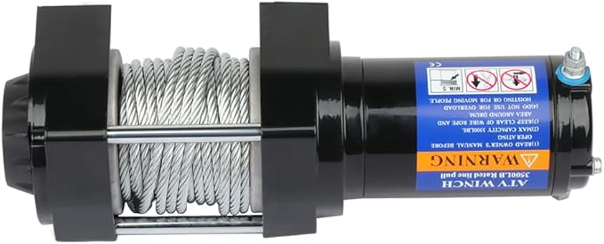 SCITOO 3500lbs Winche Eléctrico 12V Cable de Acero Control Remoto miniatura 3