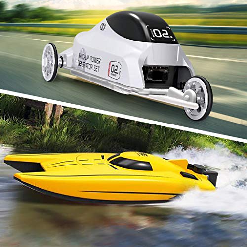 Selieve Pool Toys for Toddlers Age 3-5, 2 in 1 Wind-up Power Toy Boat & Car for Outdoor Play Game, STEM Toys Educational Toys Gifts for 4 -12 Year Old Boys or Girls - Thumbnail 2