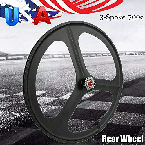 image for DYRABREST 700C Fixed Gear Wheels, 3 Spoke Rim Single Speed Front Rear 