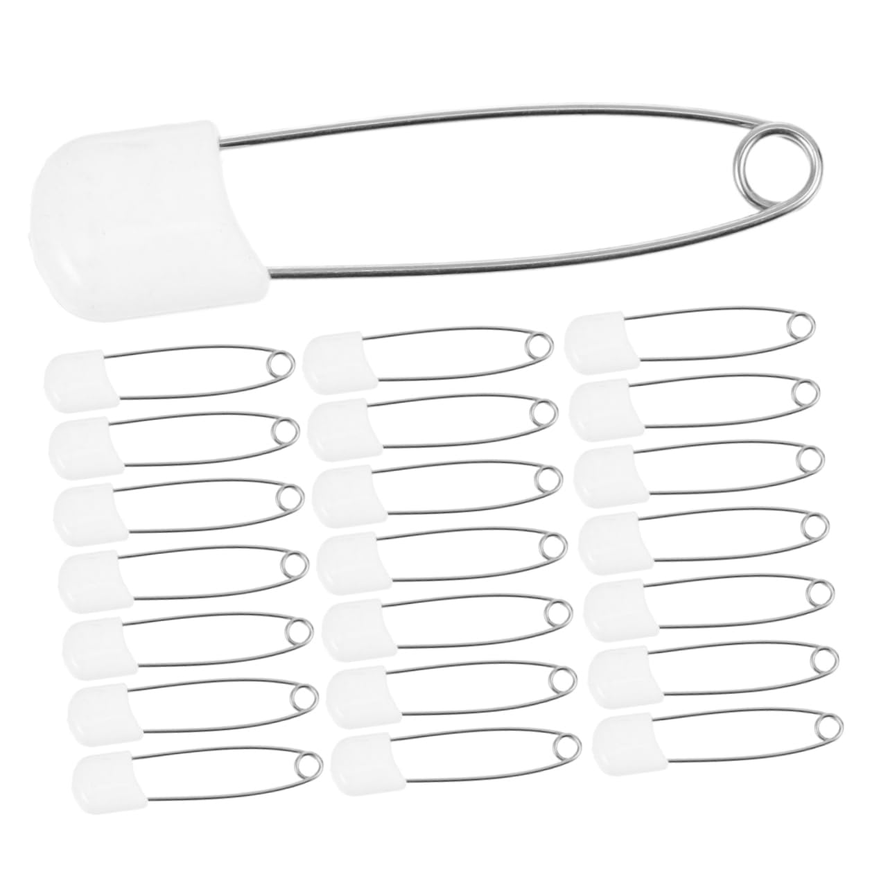 Operitacx Alfileres de Seguridad para Niño, 30 Piezas, Diseño Portátil, Reutilizables, para Pañales y Toallitas, Aleación de Zinc y PP