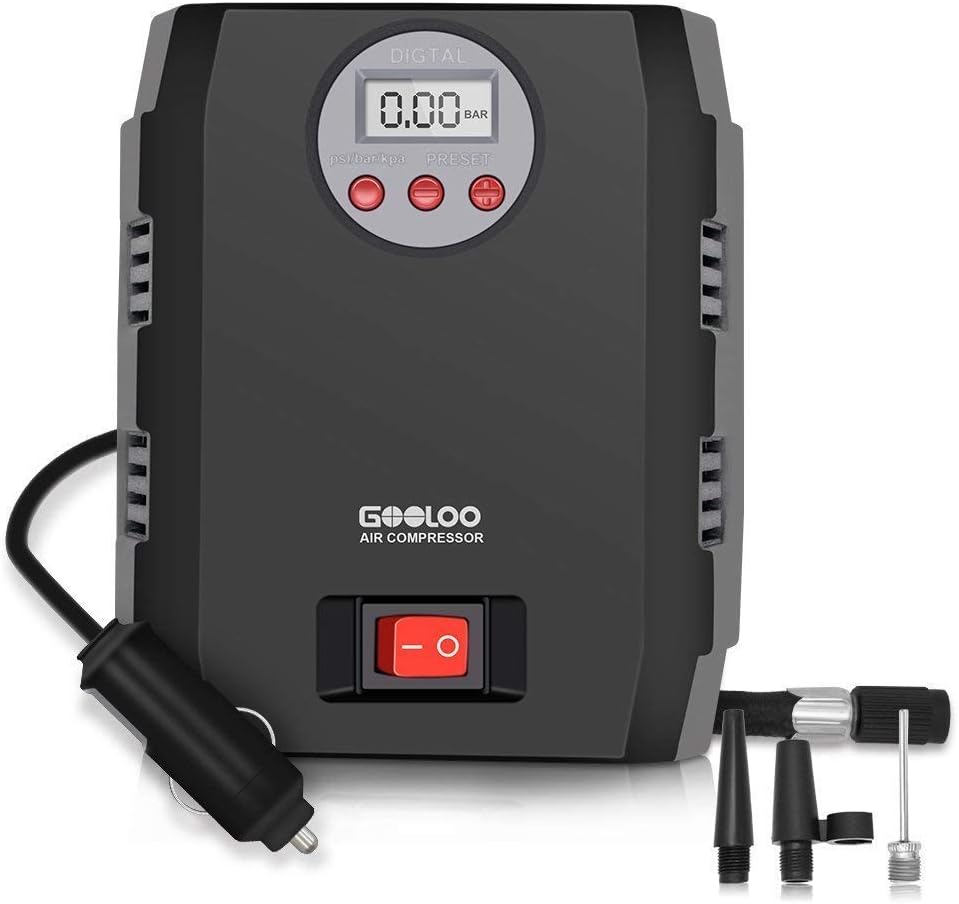 Digital Tire Inflator, GOOLOO 12V DC Air Compressor