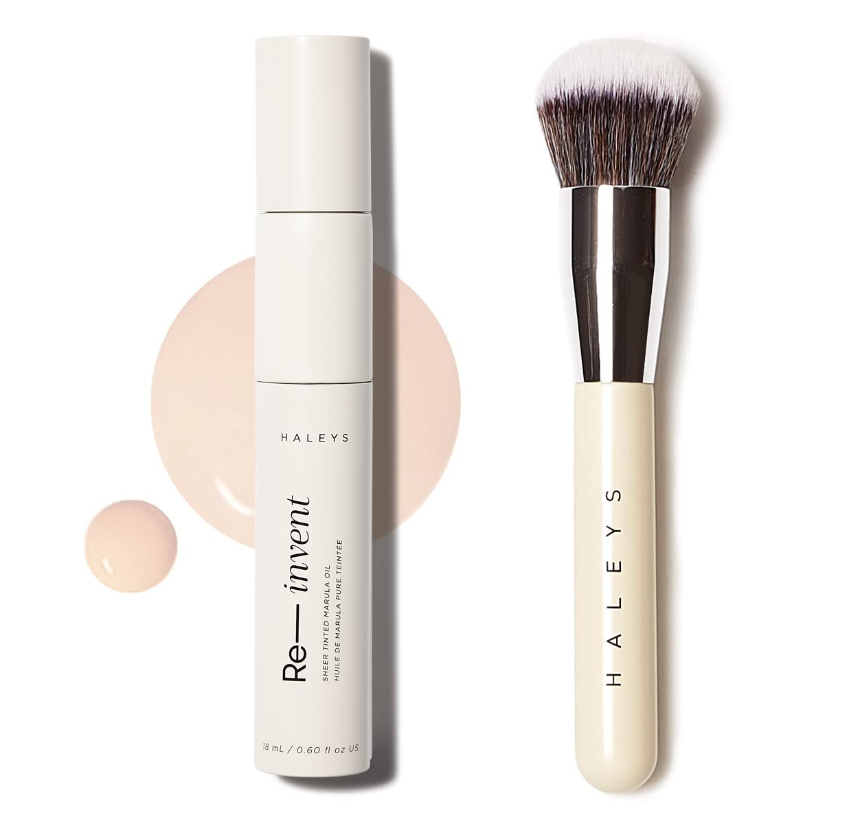 HALEYS Skin Tint Set Fair Cool Re-invent Sheer Tinted Marula Oil Skin Tint Tinted BB Moisturizer Face Oil