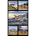 Elizabeth's Studio African Animals 23.5in Panel Black Fabric