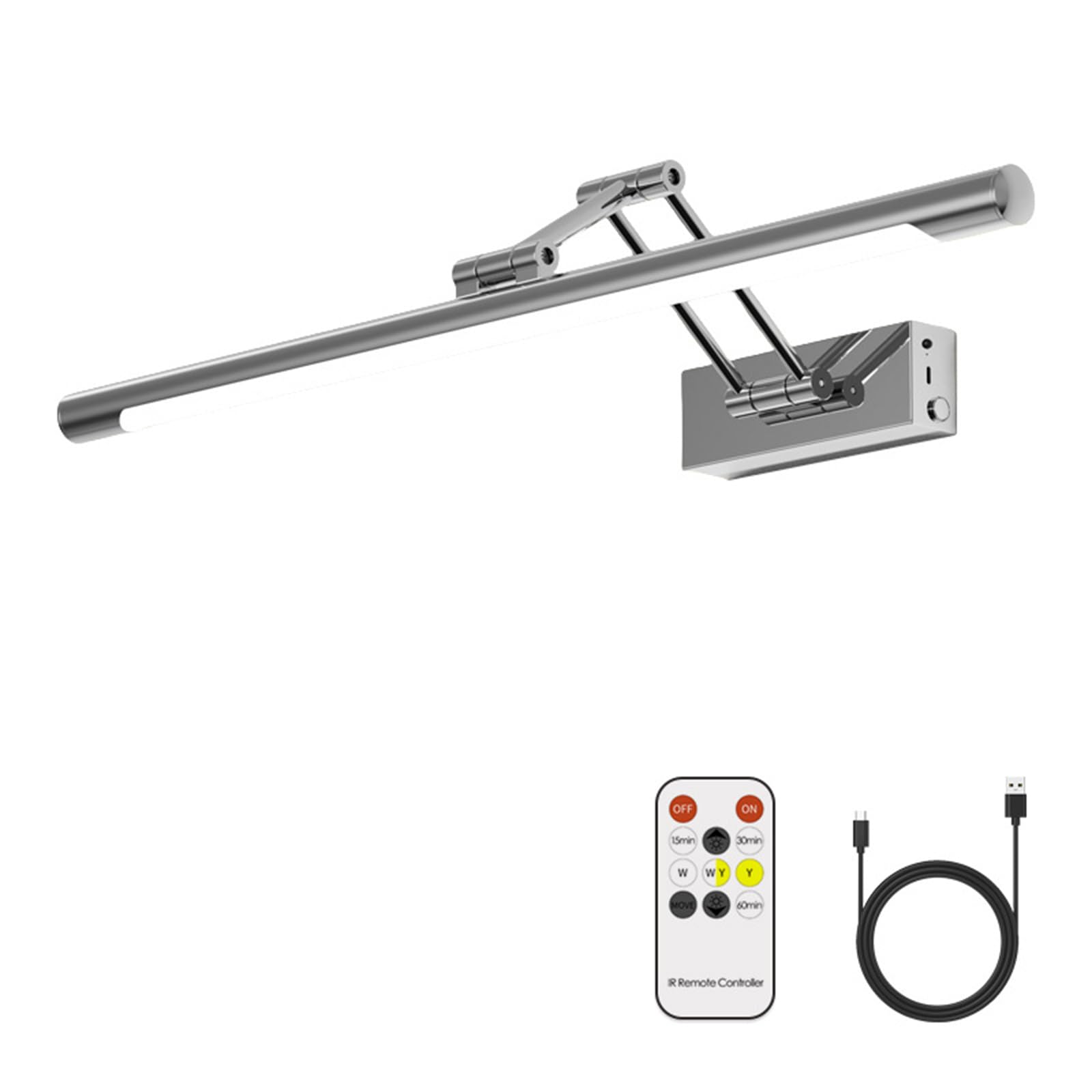 Lámpara de pared con temperatura ajustable y batería para tocador 8