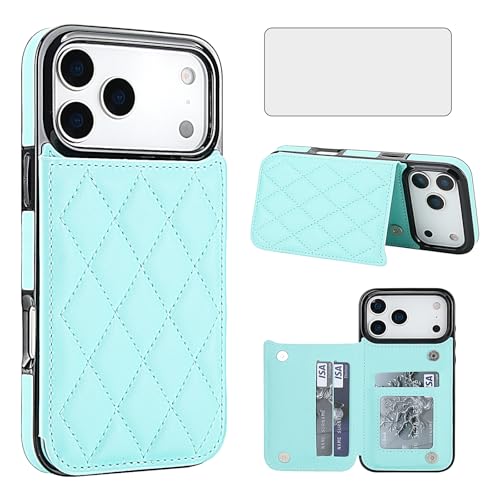 Étui en cuir iPhone 17 Pro finition premium avec fente pour carte