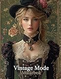vintage mode herren 80er  Vintage Mode Målarbok: Stora och enkla vintage modeillustrationer för tonåringar och vuxna