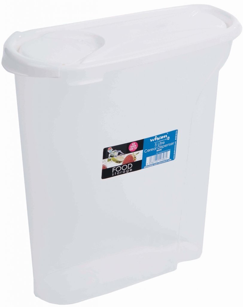 Cuisine 5ltr Cereal Dispenser White Lid - 12396