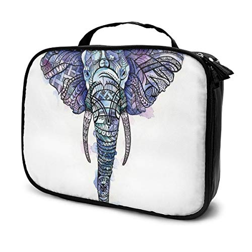 Preisvergleich Produktbild Make-up-Koffer, Kosmetiktasche, Safari-Elefant, Aufbewahrungstasche, professionell, tragbar, Make-up-Pinsel, Geschenk-Box, groß