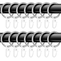 50 Pezzi Mollette per Tende in Metallo in Acciaio Inossidabile Nero, Clip per Tende con Ganci, Anelli a Pinza per Tenda da Doccia Rid | Leroy Merlin