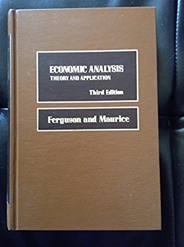 Economic analysis: Theory and application 0256020272 Book Cover