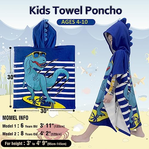 Growell Hooded Kids Beach Towels - Toddler Bath Towel Girls Boys Swim Cover-Ups For Ages 4 To 10 Kids Pool Towels Quick Dry Lightweight Soft Microfiber Poncho 30X30 With Bag thumb #3