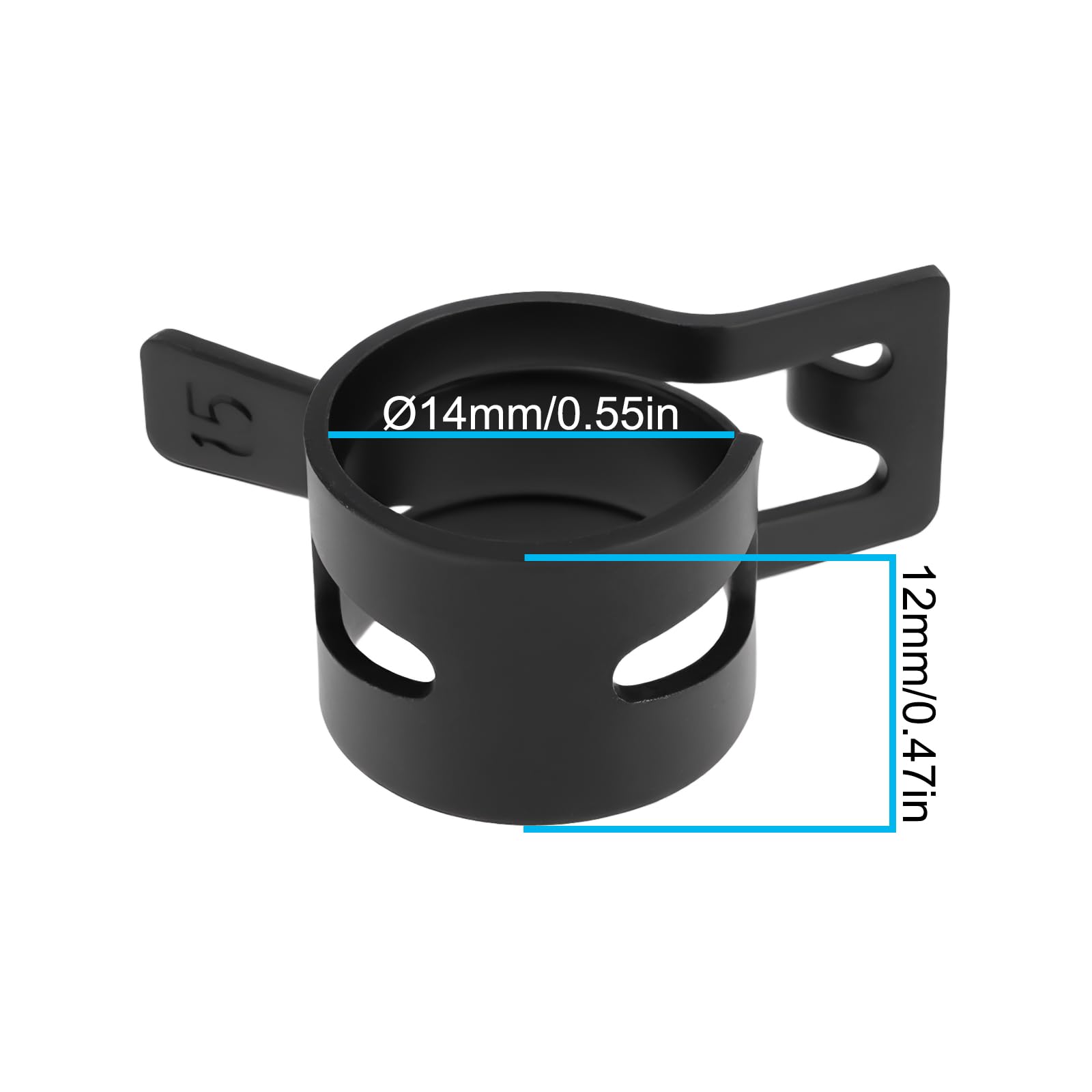 SG Store 20pcs 14x12mm Car Oil Pipe Spring Clamp N91184901 for 13.5-15mm Tubes Compatible with VW - Image 4