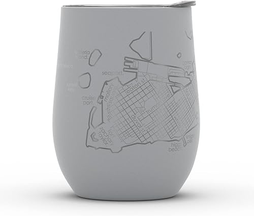 Vista 765 de Well Told Lexington Kentucky Map - Vaso de vino aislado con grabado de mapa de Kentucky, taza de acero inoxidable grabada (12 onzas, verde domingo)