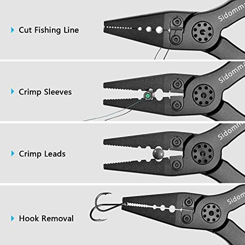 Sidomma Fishing Pliers Fishing Gripper Multifunction Fishing Pliers  Saltwater with Sheath Fishing Tool Flyfishing Gear Ice Fishing Gear Fishing  Gifts ...