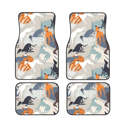 Alfombrillas para coche antideslizantes que evitan suciedad con neopreno de galgos