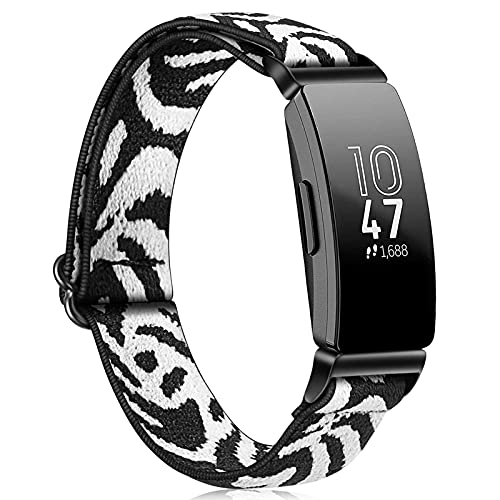 Fintie Elastic Bands Compatible with Fitbit Inspire 3 2 HR 1 / Ace 3 2, Adjustable Stretchy Nylon Loop Band Breathable Replacement Strap Accessory Wristband