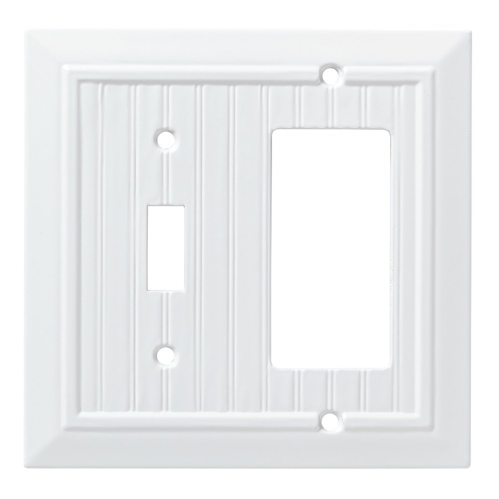 Plaque murale Franklin Brass blanc pur pour interrupteur de salon moderne