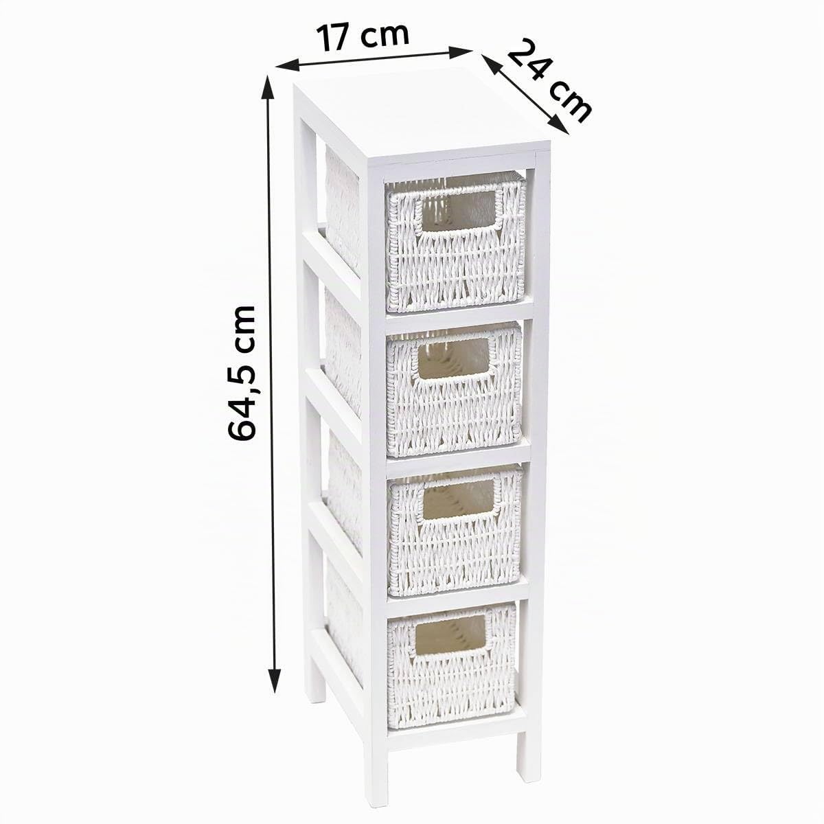 Mueble 4 cestas Color Blanco