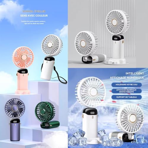 Mini ventilateur à main USB de bureau petit ventilateur pliable violet